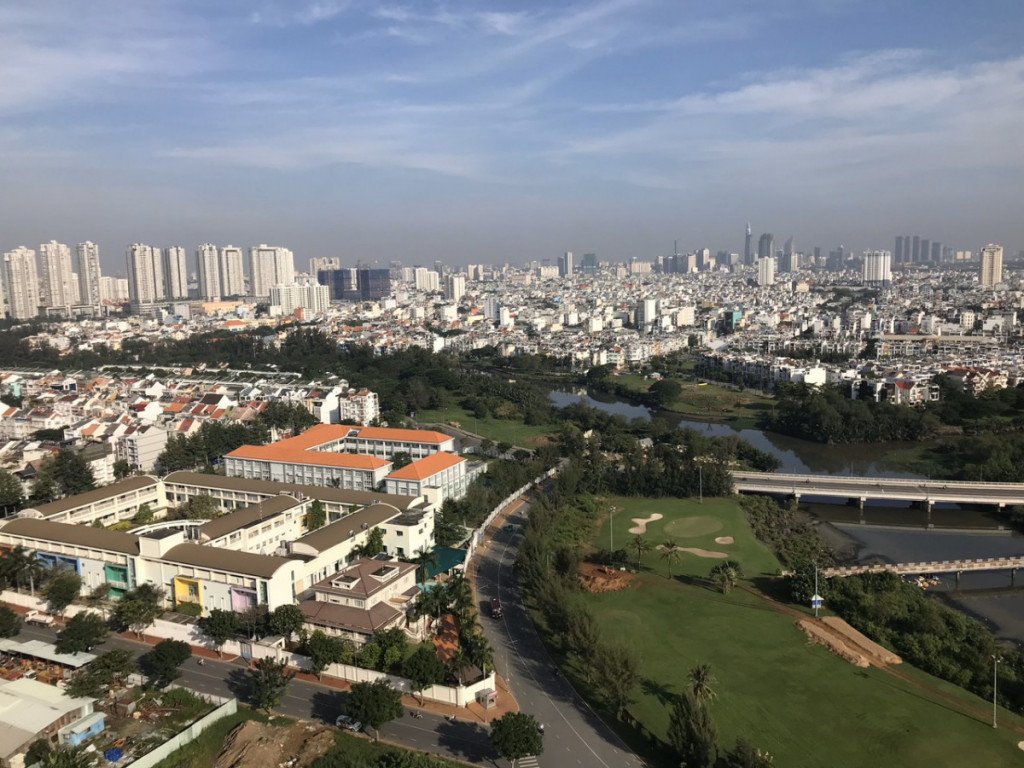 Căn hộ Happy Valley, mã 01, lầu cao, view sông, giá chào bán: 5,4 tỷ, nội thất cao cấp