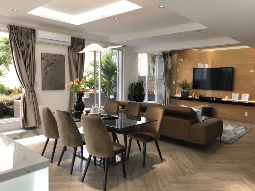 Bán Penthouse Sky Garden 3. DT 265m2 Nhà Cực Đẹp Chuẩn Châu Âu. Giá 10 Tỷ. LH 0906 879 489 Trinh