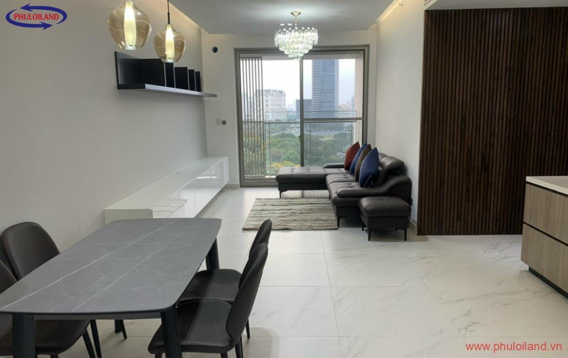 dining table and living room apartment 1170x738 - Apartment for rent in Phu My Hung, District 7, 3 bedrooms, high-class furniture