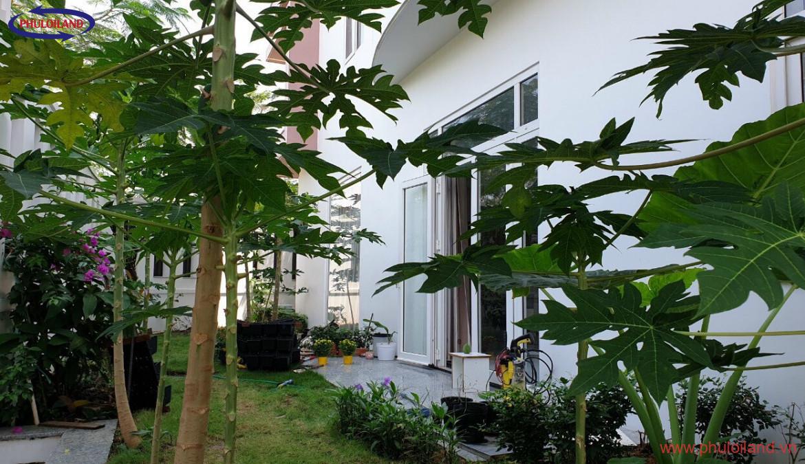 san vuon mat truoc biet thu 1170x675 - Bán biệt thự phố vườn Phú Xuân Vạn Hưng Phú, Nhà Bè, góc hai mặt tiền