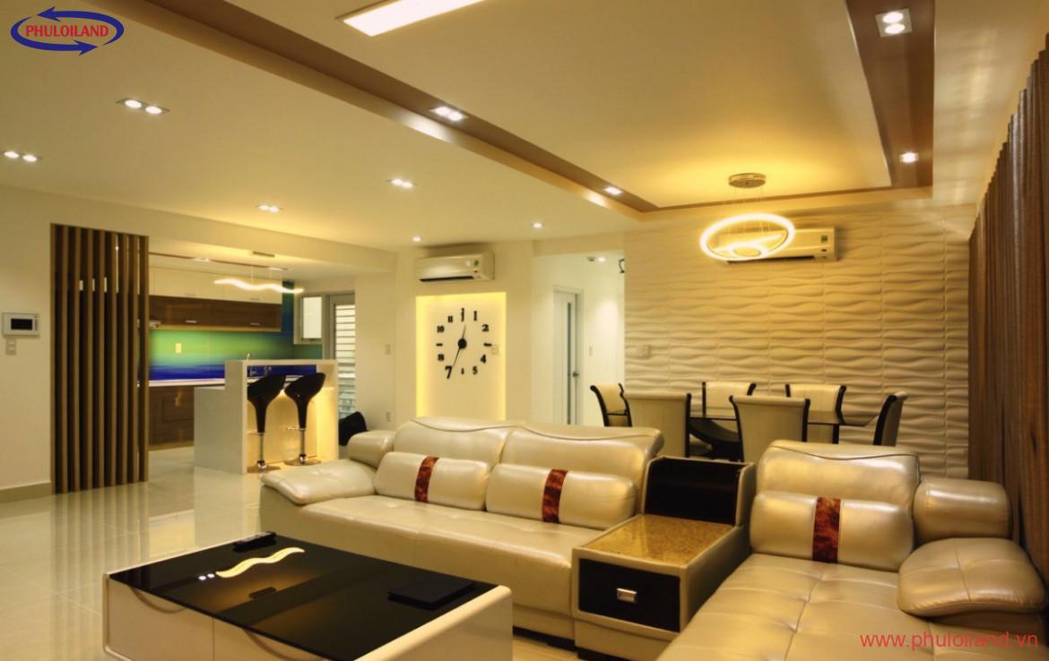 sofa ban an va bep trong can ho 1170x738 - Bán căn hộ Happy Valley, 135m2, căn 02, lầu cao, nội thất cao cấp, giá 7,3 tỷ