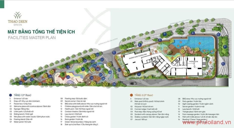mat bang dien hinh tien ich du an - Duy nhất còn 204 căn hộ cần bán giá gốc chủ đầu tư tại Thảo Điền Green, Tp Thủ Đức