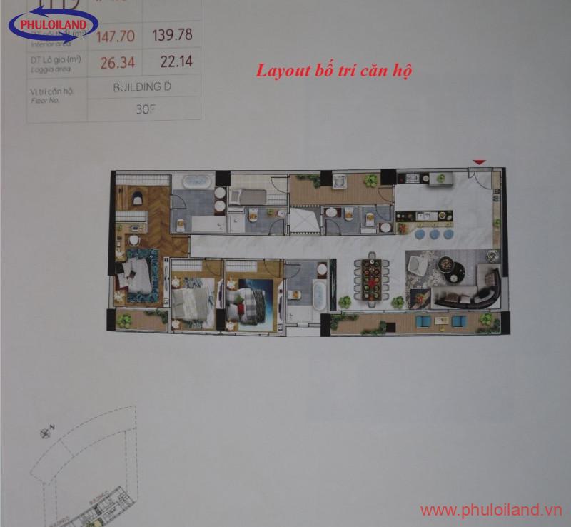 mat bang layout can ho can ban 800x738 - Bán nhanh Penthouse The Peak, Midtown Phú Mỹ Hưng, 176m2, 4pn, 5wc, nhà thô