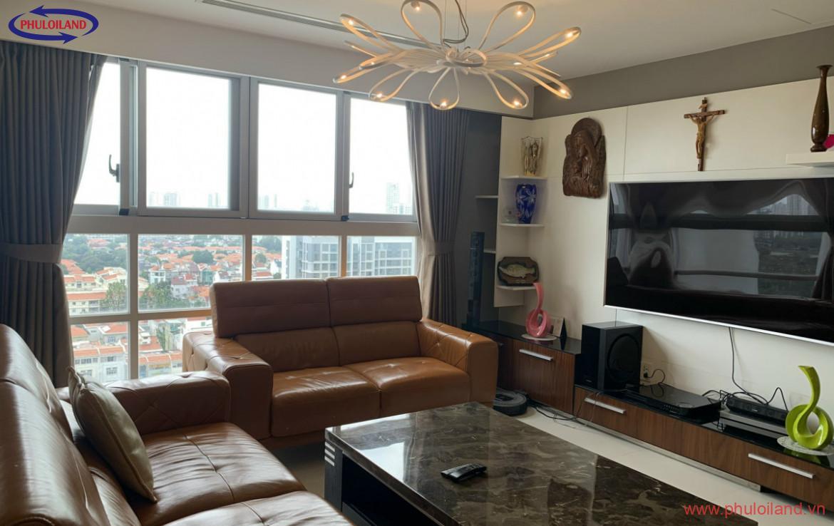 phong khach can ho 1170x738 - Bán nhanh căn hộ Happy Valley, 135m2, nội thất rất cao cấp, nhà có ban công hàng hiếm