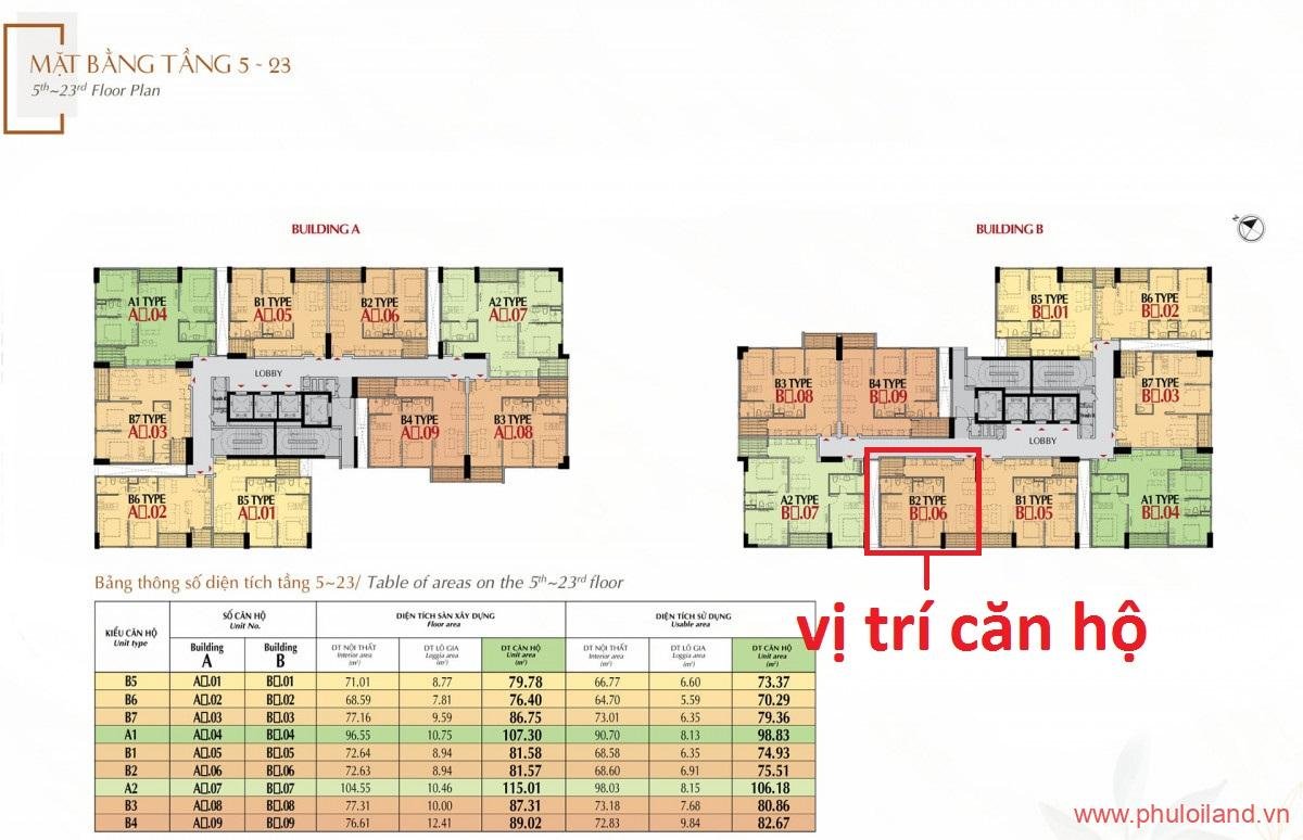 tang 5 23 - Bán bằng giá gốc căn hộ phát lộc B8.06 The Antonia PMH, dt 82m2, lầu cao, view thoáng, giá gốc 5.558 tỷ