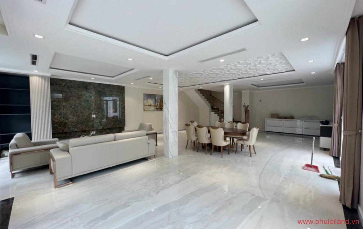 phong khach tang tret 1170x738 - Giảm giá bán gấp trước Tết biệt thự Mỹ Gia 1 Quận 7, mặt tiền Đường số 20