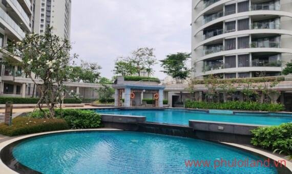 Cho thuê căn hộ cao cấp Riverpark Premier, 124m2, 3pn, 2wc, nhà cực đẹp, view hồ bơi, ô xe trên sổ, giá: 2,400$