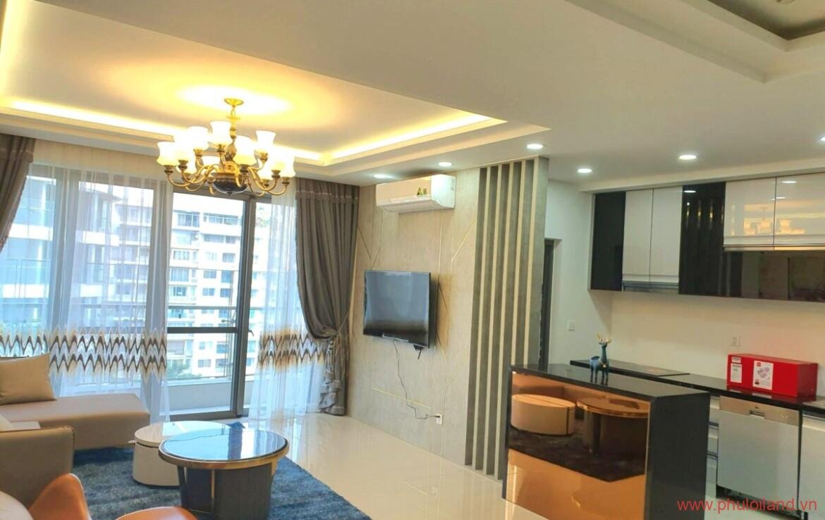 phong khach cua can ho can ban cho thue riverpark premier 3 1 1170x738 - Cho thuê căn hộ cao cấp Riverpark Premier, 124m2, 3pn, 2wc, nhà cực đẹp, view hồ bơi, ô xe trên sổ, giá: 2,400$