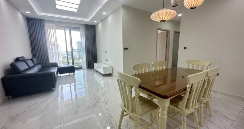 hinh anh phong khach can ho cho thue 1 810x430 - Cho thuê căn hộ Midtown (The Grand) 130m2, lầu cao, giá 1.600usd/tháng, nội thất đầy đủ, nhà đang trống.