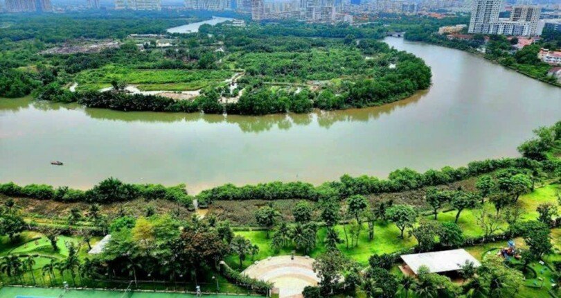 view nhin tu ban cong can ho can ban 3 810x430 - Mua bán căn hộ Chung cư Riverside Residence Quận 7 T7/2023 giá rẻ