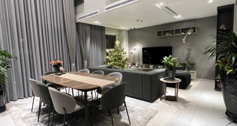 phong an thong phong khach trong can ho 810x430 - Mua bán căn hộ thông tầng Happy Valley Premier, nội thất cao cấp, giá 16 tỷ rẻ nhất thị trường