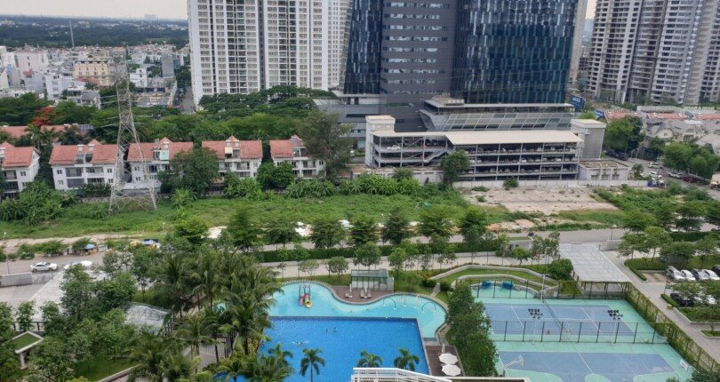 view truc dien noi khu kdc saigon south nha be 810x430 - Hàng hiếm căn hộ Saigon South, nhà thô, lầu cao, view hồ bơi cần bán gấp