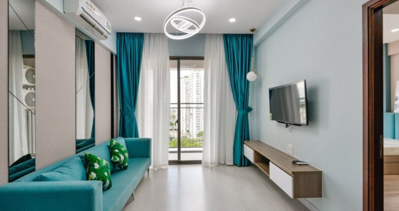 hinh anh phong khach can ho cho thue dep 810x430 - Cho thuê căn hộ chung cư Saigon South, 75m2, 02pn, giá 14tr/tháng, nội thất đầy đủ.