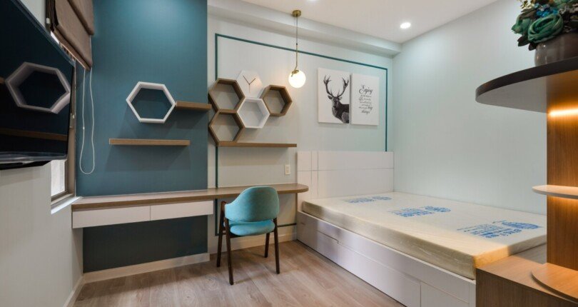 hinh anh phong ngu can ho can cho thue 810x430 - Cho thuê căn hộ chung cư Saigon South, 75m2, 02pn, giá 14tr/tháng, nội thất đầy đủ.