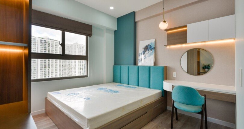 phong ngu can ho cho thue 3 810x430 - Cho thuê căn hộ chung cư Saigon South, 75m2, 02pn, giá 14tr/tháng, nội thất đầy đủ.