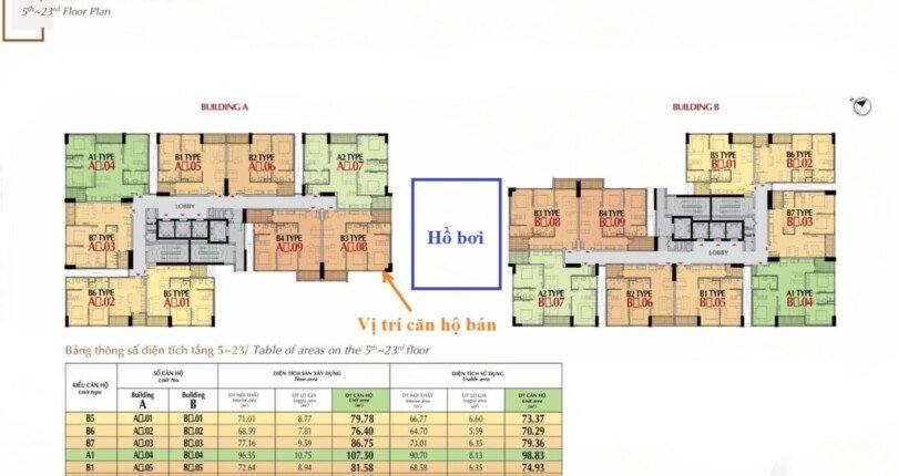 tang 5 23 810x430 - Bán gấp căn góc The Antonia Phú Mỹ Hưng, 87m2, giá 6,4 tỷ