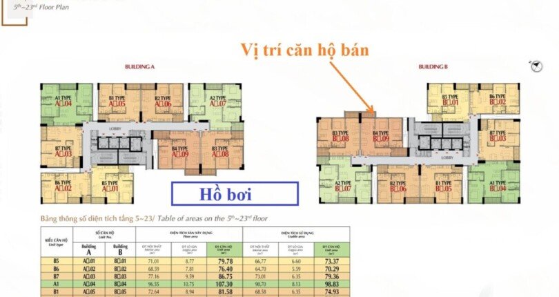 mat bang vi tri can ho ban 810x430 - Chuyển nhượng gấp căn hộ The Antonia 89m2 2 phòng ngủ, có ô xe, lầu cao view biệt thự
