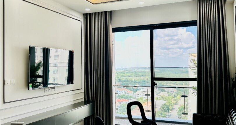 phong khach can ho 2 810x430 - Cho thuê căn hộ 2pn Chung cư The Antonia Nguyễn Lương Bằng Phú Mỹ Hưng T9/2023 giá rẻ