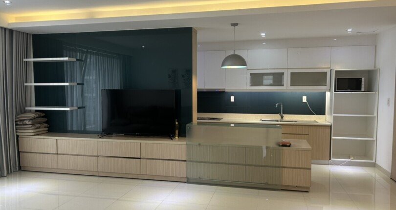 hinh anh bep lien ke phong khach 810x430 - Cho thuê căn hộ Chung cư Riverpark Residence Quận 7 T10/2023 giá rẻ