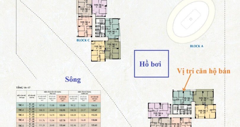 mat bang vi tri can ho ban tai riverpark premier block b 810x430 - Mua bán căn hô Riverpark Premeir Block B T10/2023 giá rẻ