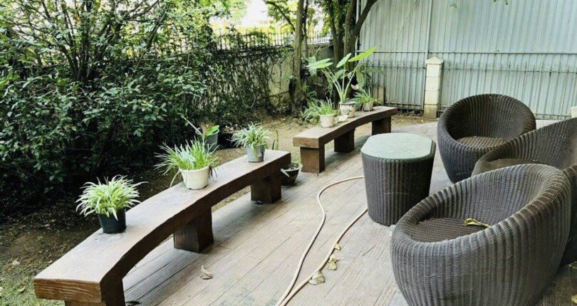 san vuon truoc nha dat ban 810x430 - Mua bán nhà đất Khu biệt thự Phú Gia Quận 7 T10/2023 giá rẻ