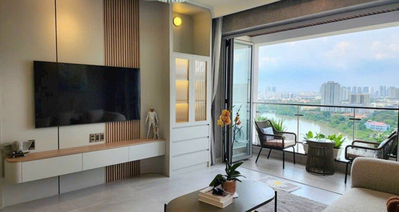 can canh phong khach can ho ban 810x430 - Giá bán Riverside Residence Quận 7 T11/2023