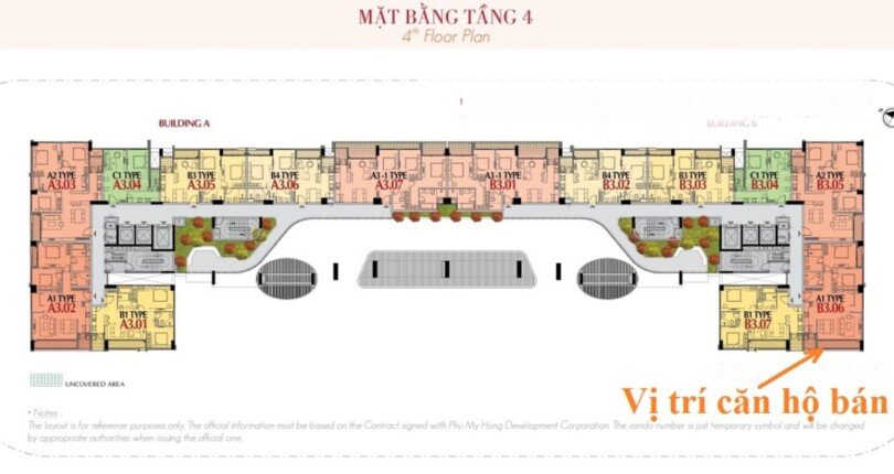 mat bang vi tri can ho ban 2 810x430 - Giá bán căn hộ 3 phòng ngủ Ascentia Phú Mỹ Hưng T11/2023