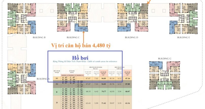 mat bang vi tri can ho ban 810x430 - Bán gấp căn hộ Saigon South 3 phòng ngủ, căn góc view sông, lầu cao, giá 4,4 tỷ