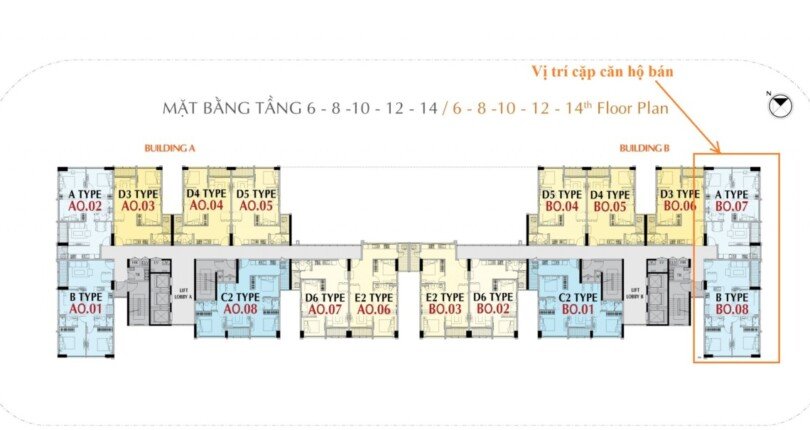 mat bang vi tri cap can ho ban 810x430 - Bán cặp căn hộ thông nhau Chung cư Hưng Phúc Premier giá 16 tỷ