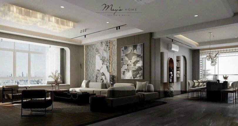 phong khach can ho penthouse ban 810x430 - Bán Penthouse Riverside Residence Quận 7 T11/2023