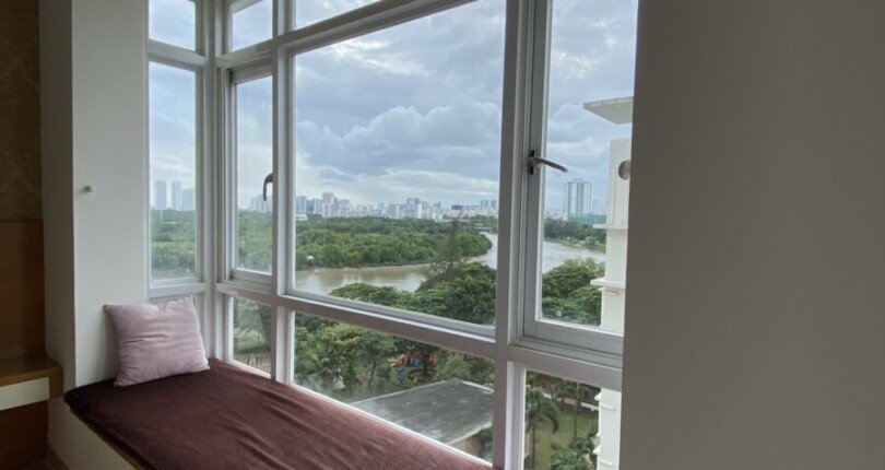 view nhin tu cua so can ho ban 810x430 - Bán gấp căn hộ DQ2 Khu dân cư Riverside Residence Quận 7 T11/2023 giá rẻ