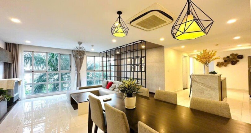 hinh anh phong khach can ho cho thue 810x430 - Cho thuê căn hộ Khu dân cư Happy Valley Quận 7 T12/2023 giá rẻ