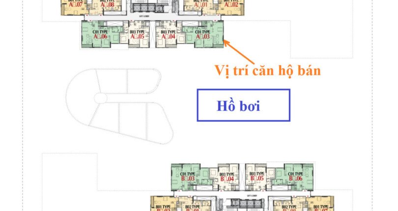 mat bang vi tri can ho ban 5 810x430 - Chỉ bán trong t12/2023 căn hộ 3 phòng ngủ Cardinal Court giá 8,275 tỷ view hồ bơi