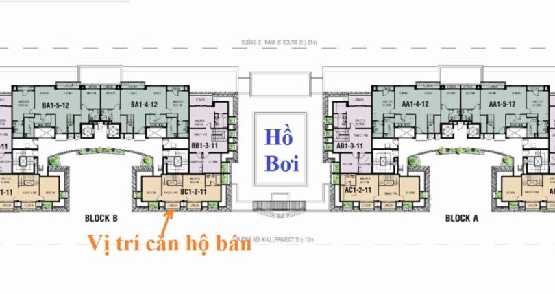 mat bang vi tri can ho canh vien 3 ban 810x430 - Mua bán căn hộ Khu dân cư Cảnh Viên 3 Quận 7 T12/2023 giá rẻ