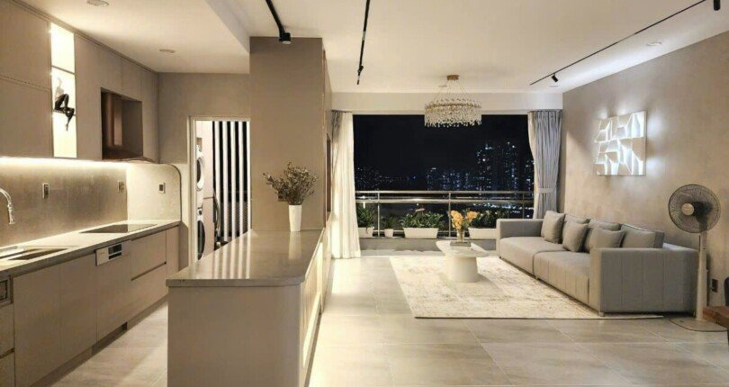 hinh anh phong khach va bep 810x430 - Mua bán căn hộ Khu dân cư Riverpark Residence Block C T1/2024