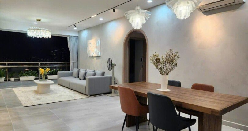 khong gian phong an va phong khach 810x430 - Mua bán căn hộ Khu dân cư Riverpark Residence Block C T1/2024