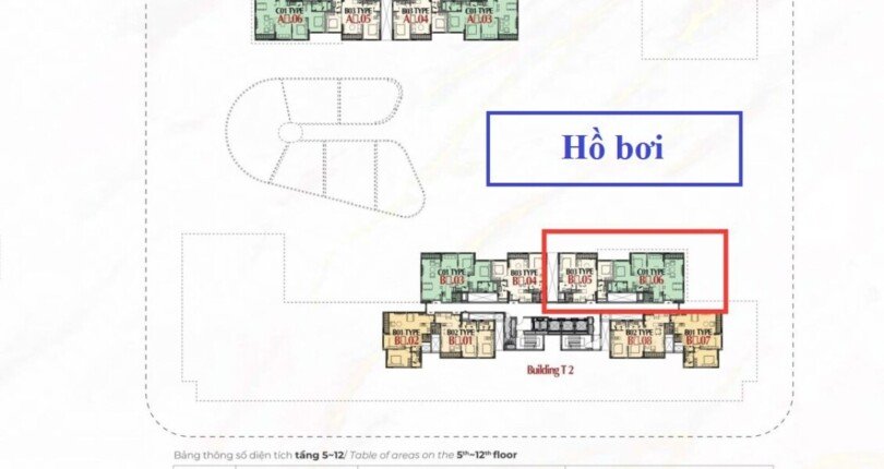 mat bang vi tri can ho ban 810x430 - Chuyển nhượng cặp 2 căn hộ thông nhau Cardinal Court view trực diện hồ bơi