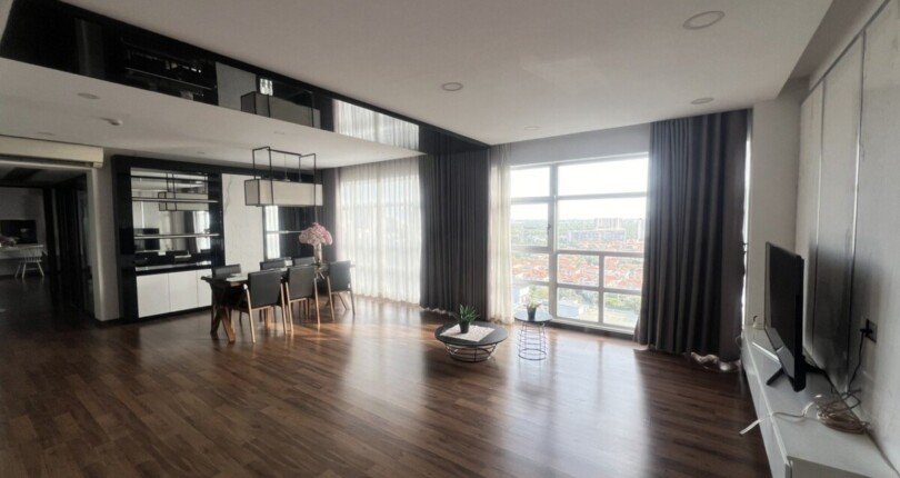 phong khach 6 810x430 - Giá mua bán căn hộ Chung cư Happy Valley Block A lầu cao view hồ Bán Nguyệt