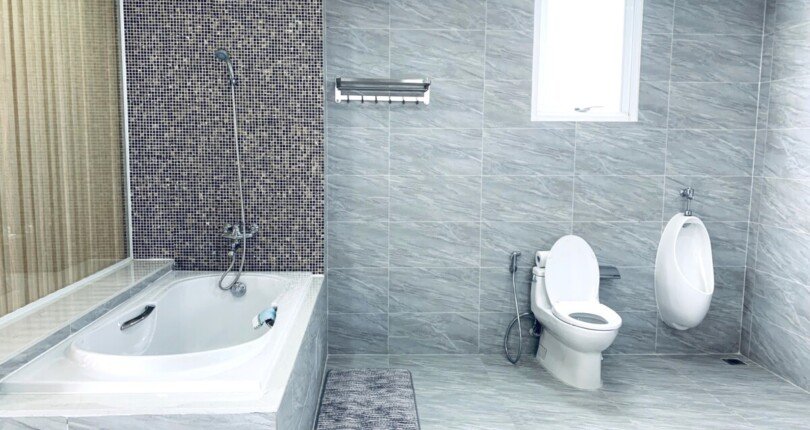 can canh toilet trong can ho 810x430 - Giá mua bán căn hộ Penthouse Block A Chung cư Green View Nguyễn Lương Bằng T3/2024