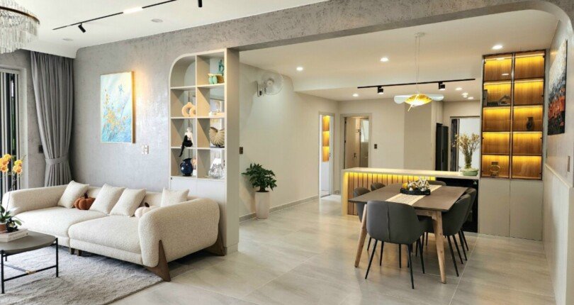 goc phong an va phong khach 810x430 - Giá mua bán căn hộ view sông chung cư Riverside Residence Quận 7 T2/2024