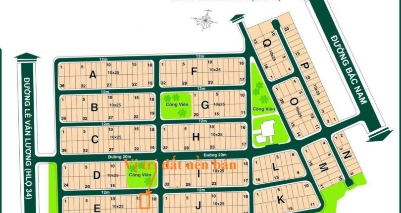 mat bang vi tri dat nen ban tai kdc thai son bo quoc phong nha be 1 810x430 - Bán lô đất nền E16 đối diện công viên Khu dân cư Thái Sơn Bộ Quốc Phòng Nhà Bè giá 60tr/m2