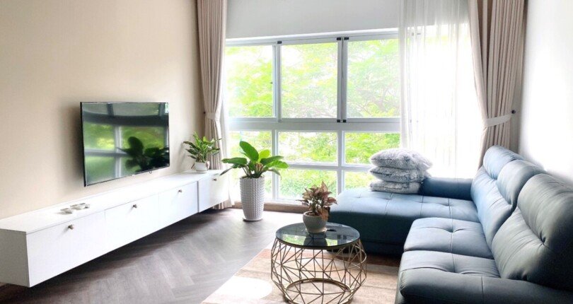 phong khach can ho 6 810x430 - Bán căn hộ Chung cư Happy Valley Block M căn góc 3 phòng ngủ giá 5,4 tỷ