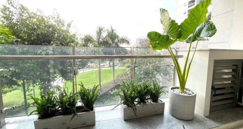 view ban cong phong khach 1 810x430 - Duy nhất bán căn hộ Riverpark Premier cùng sàn hồ bơi, căn góc view sông giá 12,5 tỷ