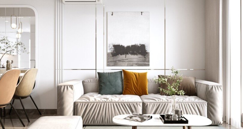 hinh anh phong khach can ho ban 4 810x430 - Bán căn hộ chung cư cao cấp, Midtown The Peak, 80m2, giá 6.7 tỷ, nội thất đầy đủ, nhà có hợp đồng thuê ổn định.