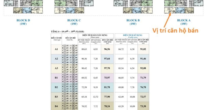 mat bang vi tri can ho ban 6 810x430 - Bán gấp căn hộ 3 phòng ngủ có ô xe Chung cư Hưng Phúc Happy Residence giá 5,5 tỷ