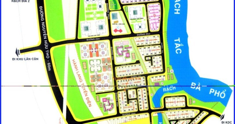 mat bang vi tri dat nen can ban 810x430 - Giá mua bán đất nền lô C57 đối diện công viên Khu dân cư Tân An Huy Nhà Bè T3/2024