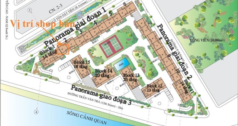 mat bang vi tri shop ban 810x430 - Giá mua bán Shophouse B0.04 Chung cư The Panorama Phú Mỹ Hưng Quận 7 T4/2024