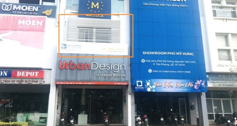mat truoc van phong cho thue 810x430 - Giá thuê văn phòng 40m2 mặt đường Nguyễn Văn Linh Khu Đô thị Phú Mỹ Hưng Quận 7 T4/2024