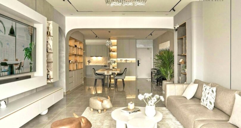 phong khach can ho ban 25 810x430 - Giá mua bán căn hộ 3 phòng ngủ block C view sông Chung cư Riverpark Residence Quận 7 T4/2024