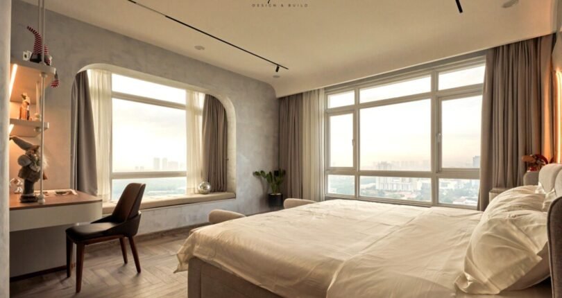 phong ngu rong rai 1 810x430 - Giá mua bán căn hộ Penthouse 4 phòng ngủ Chung cư Riverside Residence Quận 7 T3/2024